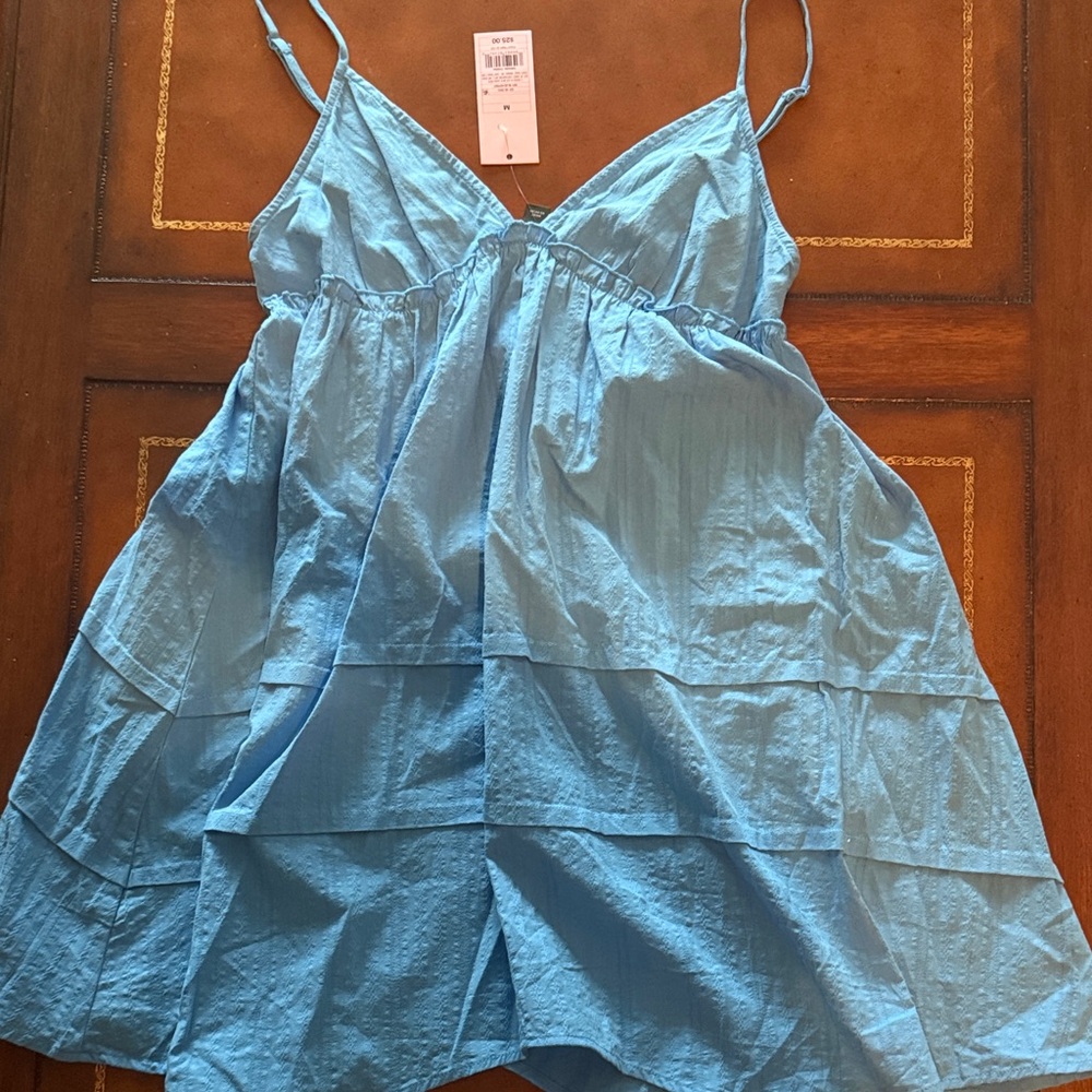 wild fable Light Blue Tiered Spaghetti-Strap Mini Dress